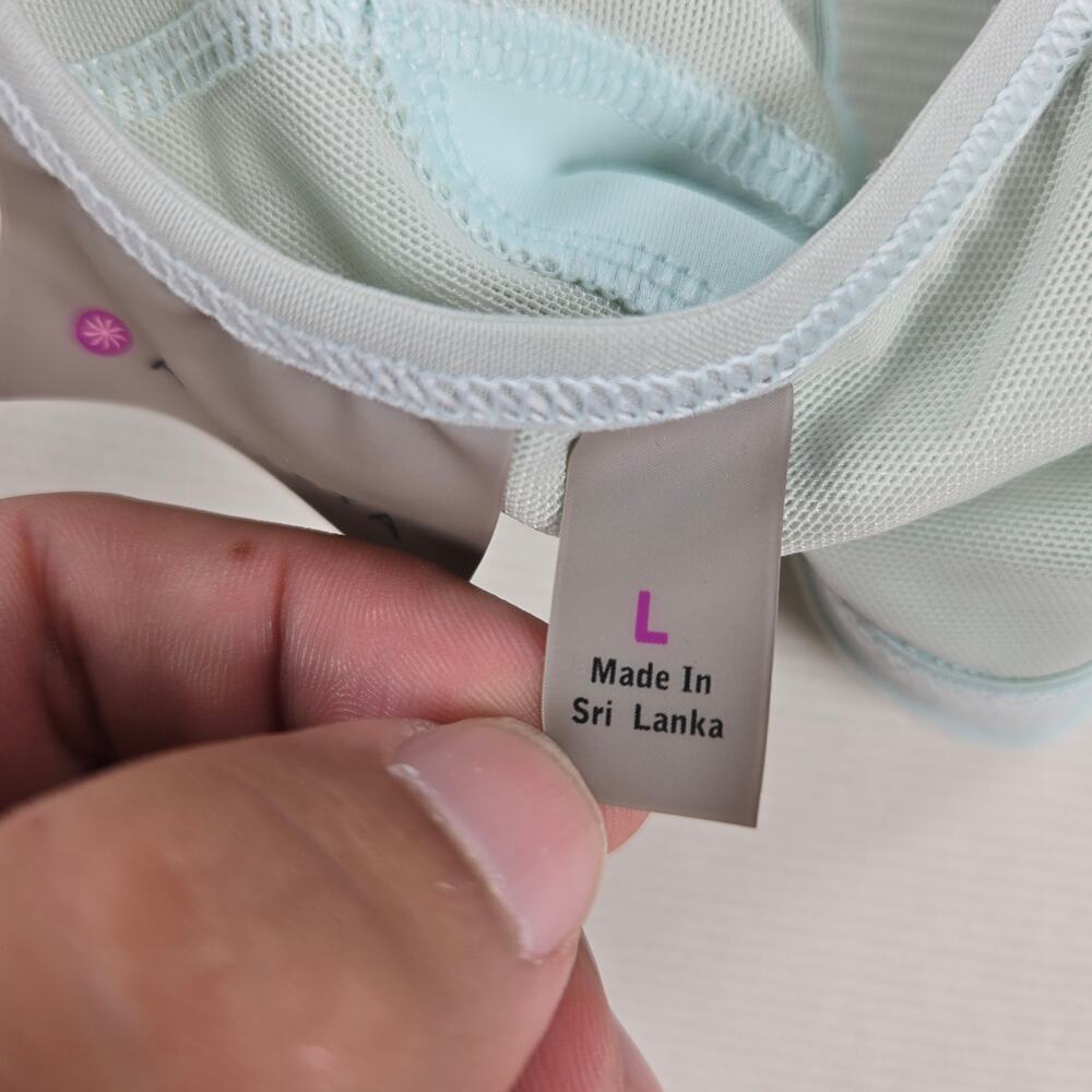 Athleta Push the Limit Sports Bra in Water Blue Women's Size Large - Picture 4 of 5